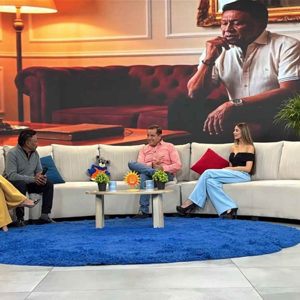 Silvio Brito Gira de Medios por Bogotá en el canal trece con equipo de la Manada Records y Andrea Rubiano Manager de artistas